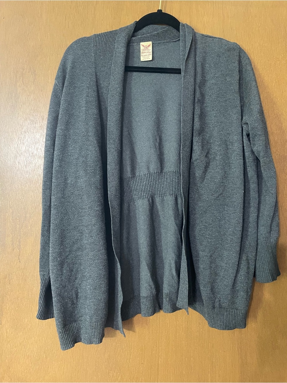 Faded Glory Gray Open-Front Cardigan Sweater